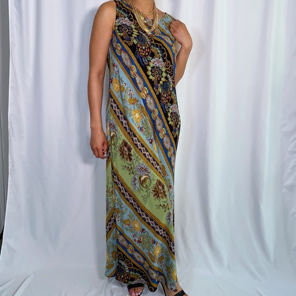 Vintage Carole Little Floral Maxi Dress (size 14) - Picture 2 of 3